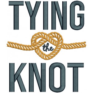 Tying The Knot Wedding Filled Machine Embroidery Design Digitized Pattern
